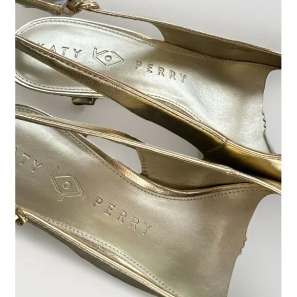 Katy Perry Women's The Laterr Sling Back Pump Softy Nappa Champagne Size 10 - Picture 5 of 7
